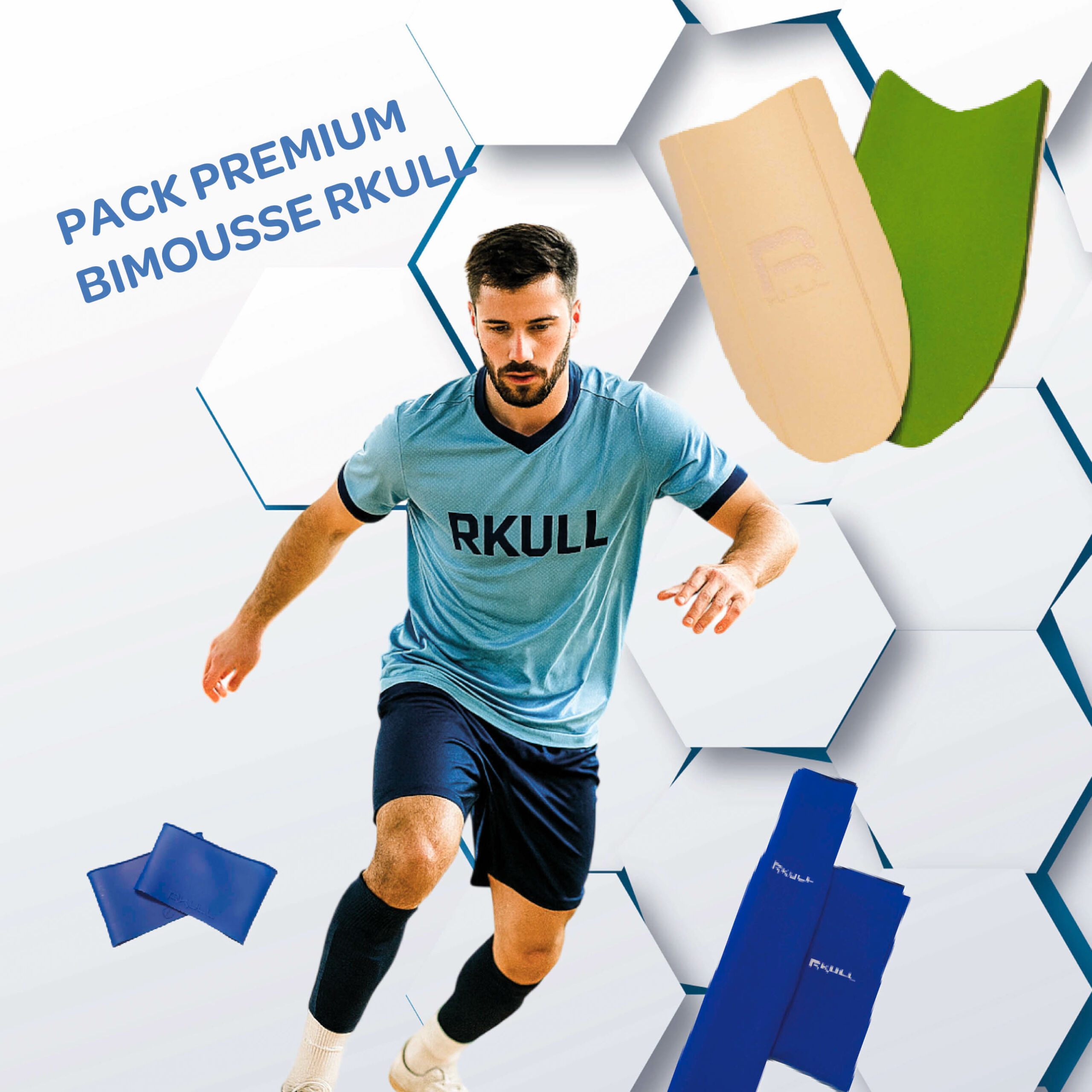 PACK PREMIUM - PROTÈGE-TIBIAS BIMOUSSES RKULL <span style="font-weight:300;">(livraison offerte)</span>